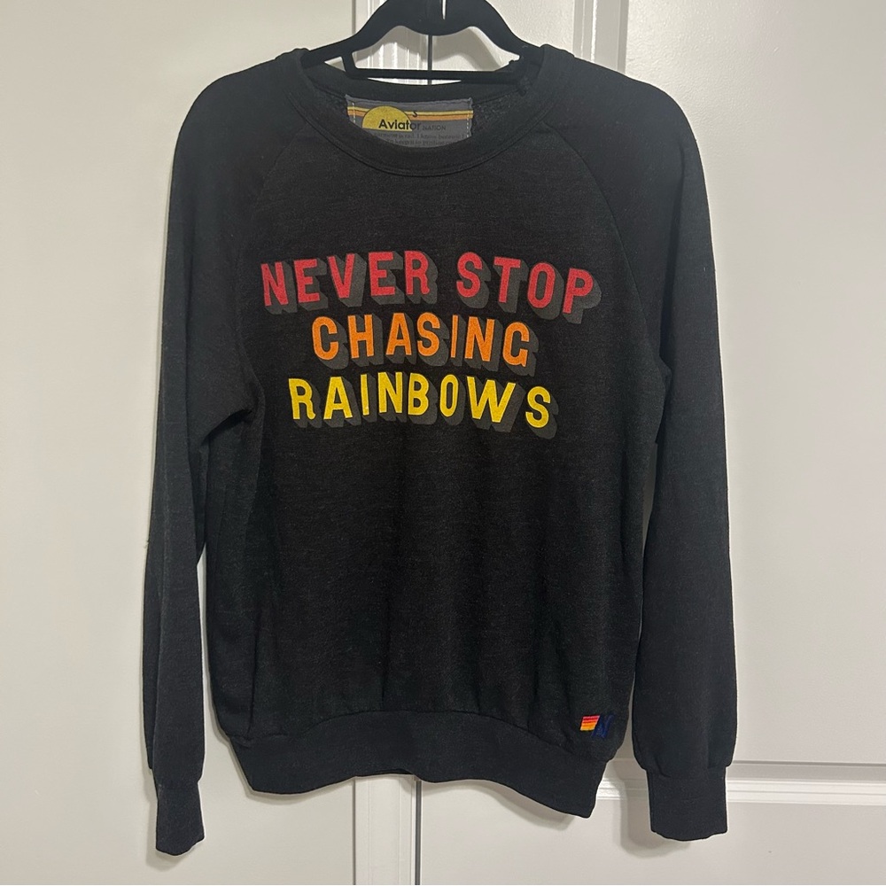 Aviator Nation Crew Sweatshirt Unisez Size Small